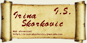 Irina Skorković vizit kartica